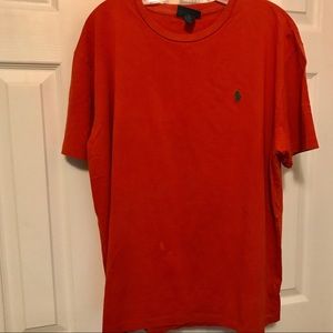 Orange Tee with Green Logo